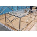 Стол журнальный SIGNAL ESCADA A прозрачный/хром, 120/60/40